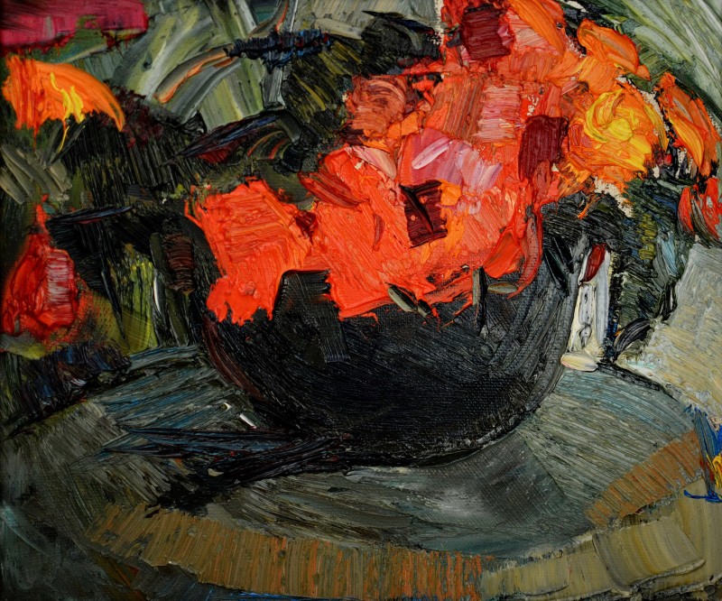 "Natură statică. Pleinair" by Alexandru Untilov, 2014, 250x300mm, ulei pe pânză