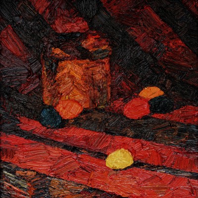 "Easter still life" by Oxana Țip, 2009, 420x420mm, oil on canvas