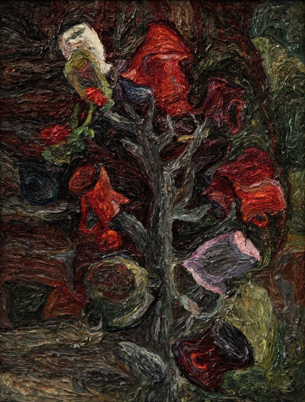 "Rattle" by Nicoleta Stati, 2000, 680x520mm, oil on canvas