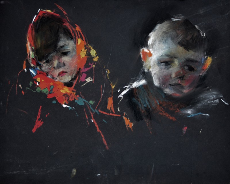"Рисунок. Портрет. Продолжительный" by Нина Апостол, 400x500mm, пастель / бумага