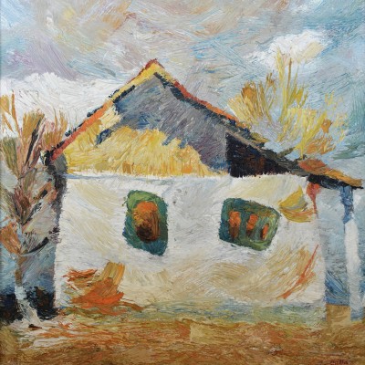 "Studiu. Nicolaeuca" by Alexandra Clapatiuc, 2007, 420x420mm, oil on canvas