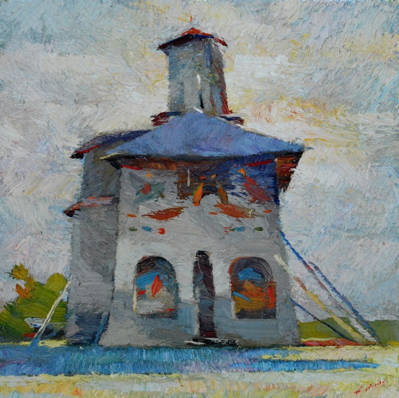 "Painting. Pleinair. Pleinair romania" by Anatol Ghimpu, oil on canvas