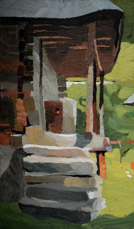 "Ramnicu-Valcea" by Anatol Ghimpu, oil on canvas