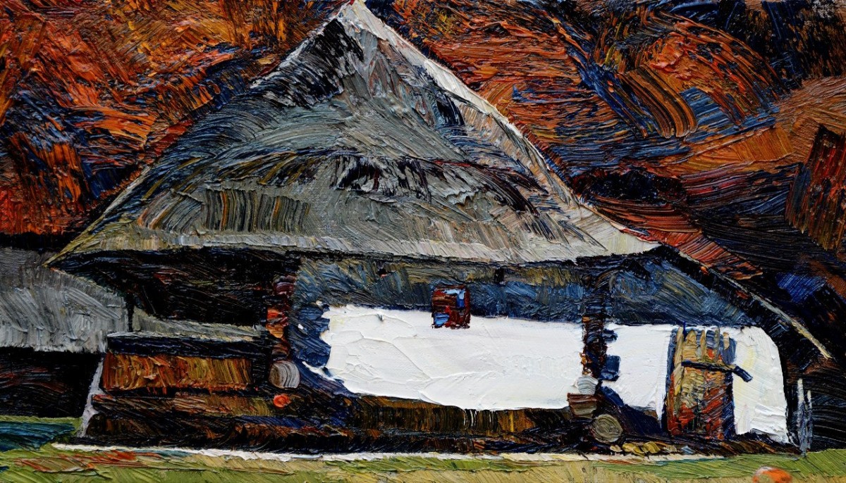 "Căsuță. Sibiu" by Nicoleta Stati, 2013, oil on canvas