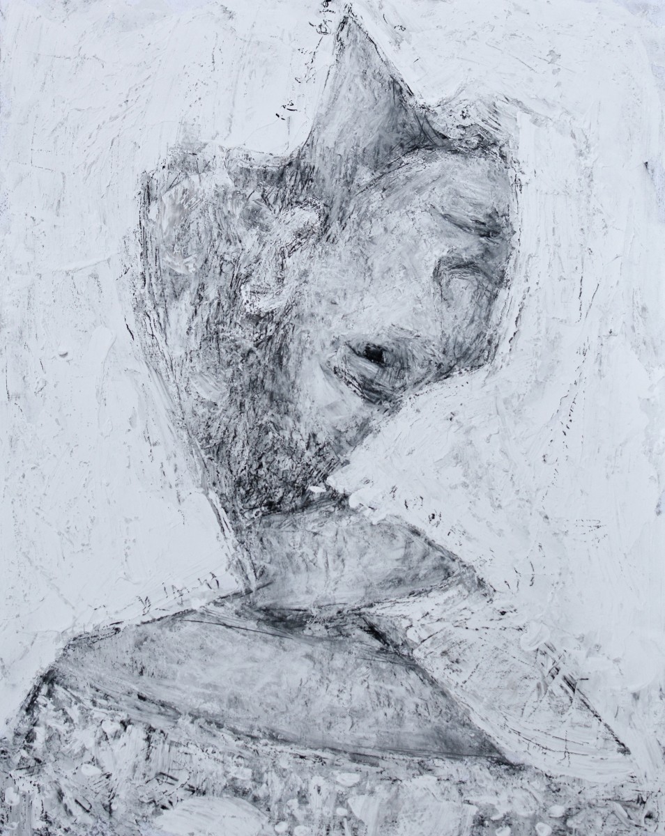 "Drawing. Portrait" by Vasile Corețchii, 500x400mm, Russian sauce on paper