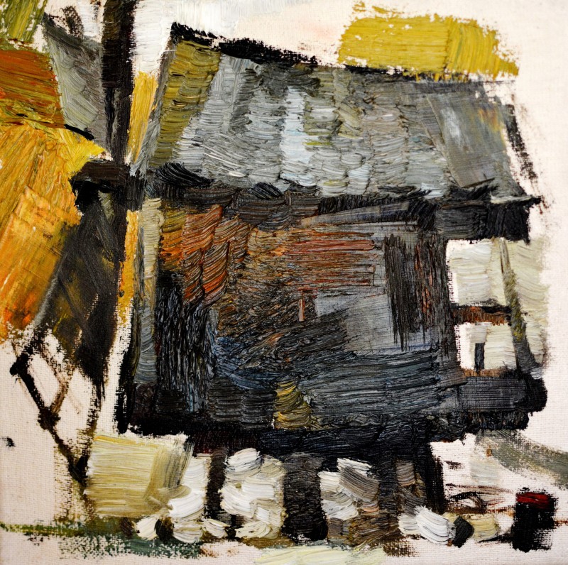 "Moară. Sibiu. Astra" by Cezar Ciobanu, 2015, 250x250mm, ulei pe pânză