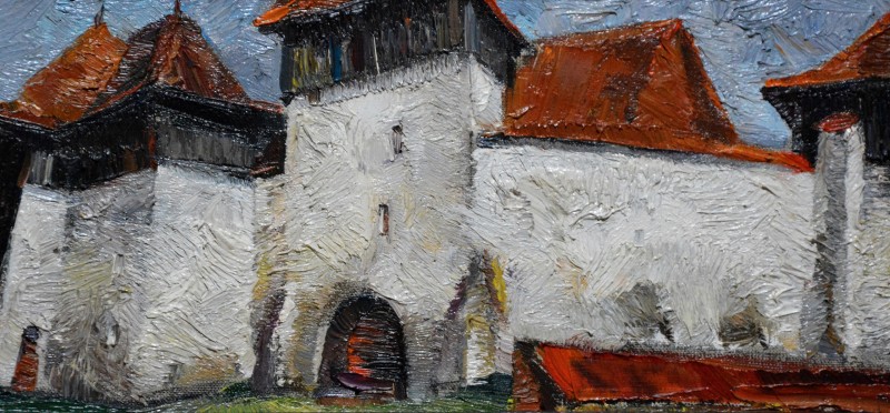 "Живопись. Пленэр. Продолжительный" by Margareta Fustei, 200x400mm, масло / холст