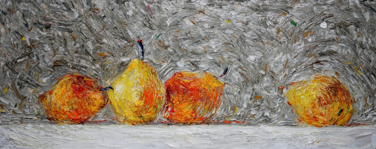 "Painting. Etude. Long term" by Vasile Corețchii, 200x500mm, oil on canvas