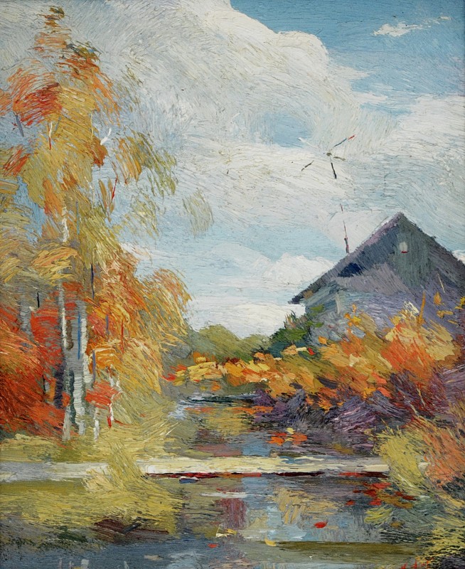 "Vilcovo" by Anatol Ghimpu, 1997, 450x550mm, oil on canvas