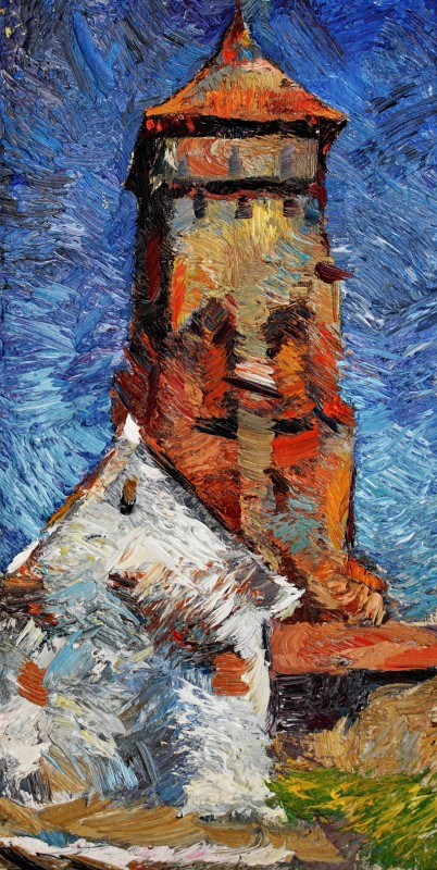 "Painting. Pleinair. Long term" by Cristina Demian, 400x200mm, oil on canvas