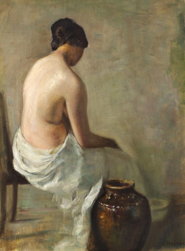"Painting. Nude" by Carl Vilhelm Holsøe