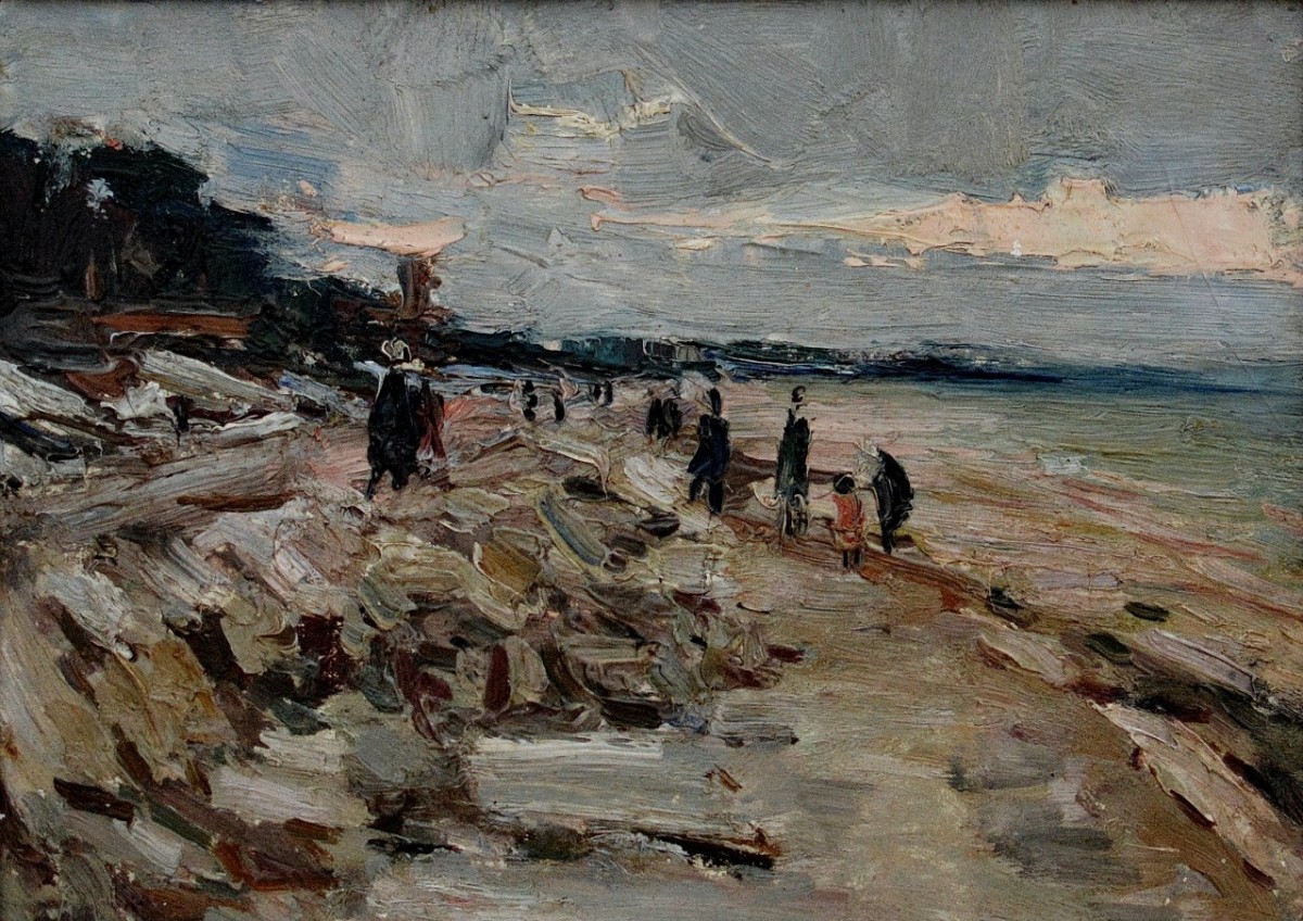 "Painting. Landscape" by Veniamin Slobodzinschii, oil on canvas