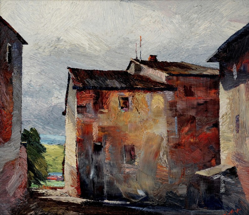 "Certaldo" by Anatol Ghimpu, 2002, 520x600mm, ulei pe pânză