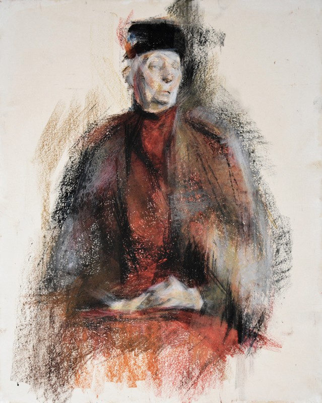 "Sketch. Semi-figure" by Ion Golubei, 2016, 500x400mm, pastel on paper