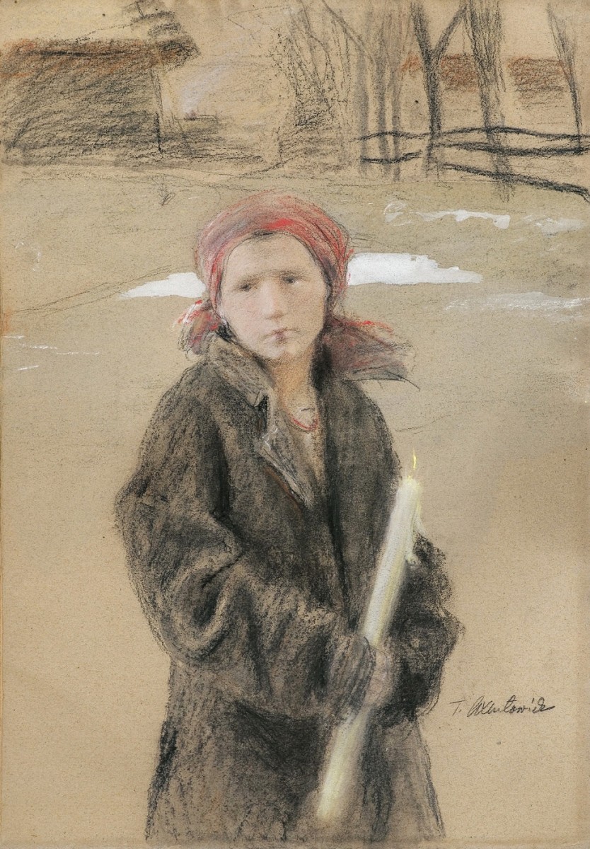 "Desen. Figură / semifigură" by Teodor Axentowicz