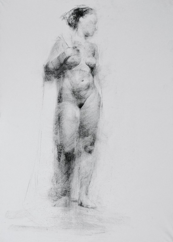 "Nude" by Ion Golubei, 2016, 700x500mm, Russian sauce on paper