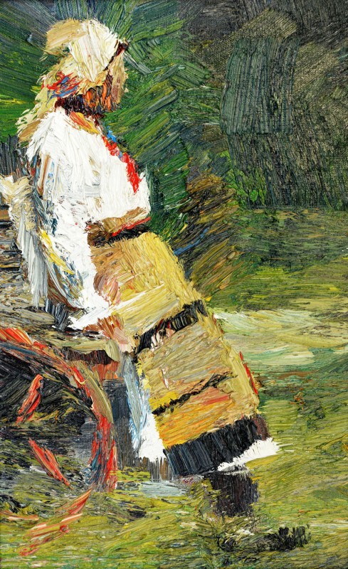 "Etude. Figure in national costume" by Ion Golubei, 2016, 400x250mm, oil on canvas