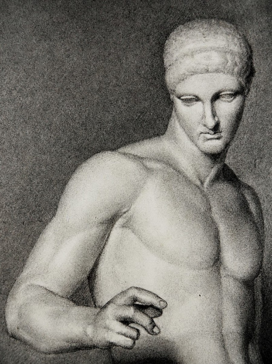 "Painting. Gypsum, head, hands, feet" by Theodor Krause