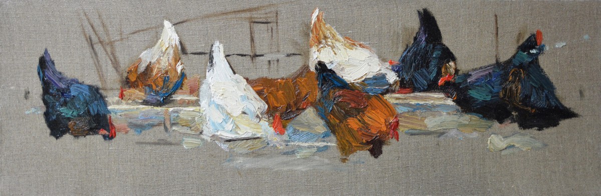 "MOtiv" by Maxim Romaniuc, 2019, 200x600mm, ulei pe pânză