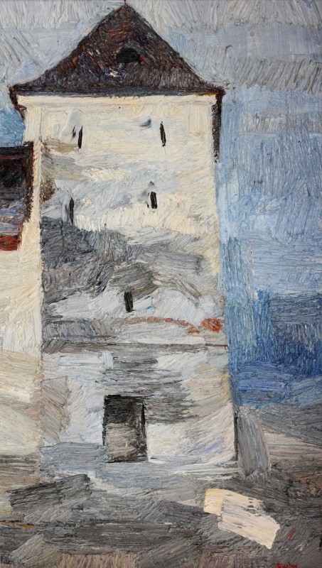 "Motiv. Agnita" by Alexandra Clapatiuc, 2012, 600x300mm, oil on canvas