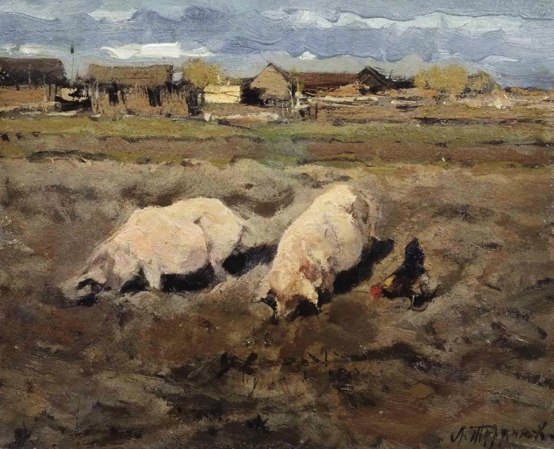 "Живопись. Сельский мотив" by Леонид Викторович Туржански
