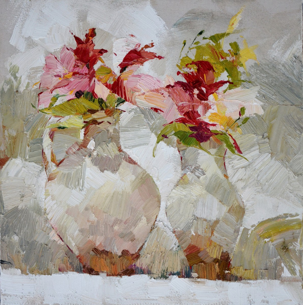 "Painting. Pleinair. Long term" by Daniela Nemțanu, 420x420mm, oil on canvas