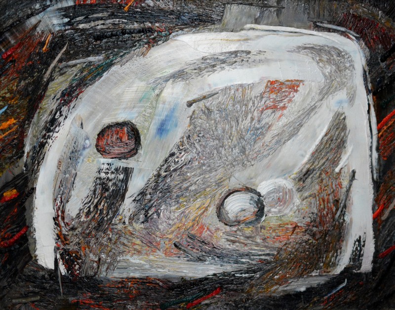 "Motiv" by Anatol Ghimpu, 2003, 420x520mm, ulei pe pânză
