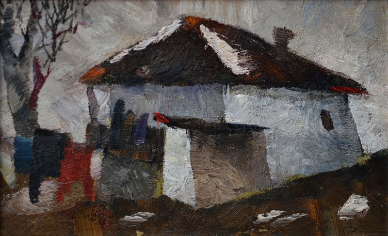 "Motiv" by Veronica Crețu, 2006, 270x440mm, oil on canvas