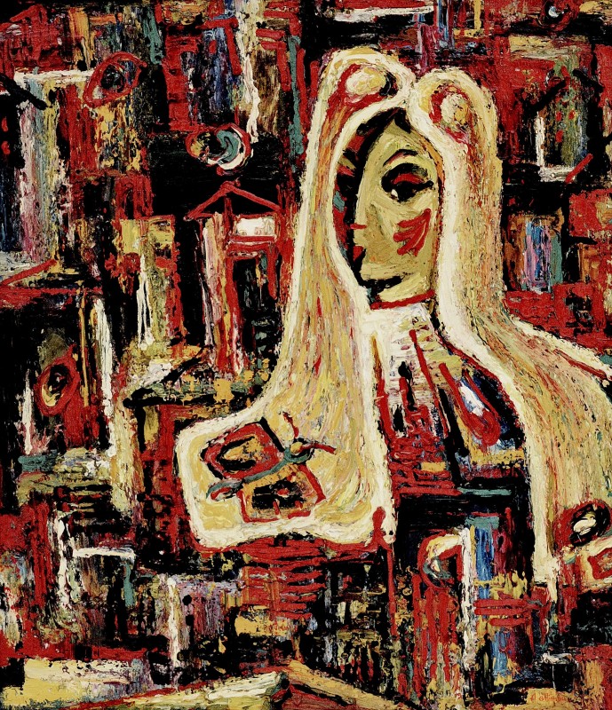 "Mona de la Vatra Dornei" by Anatol Ghimpu, 700x600mm, ulei pe pânză