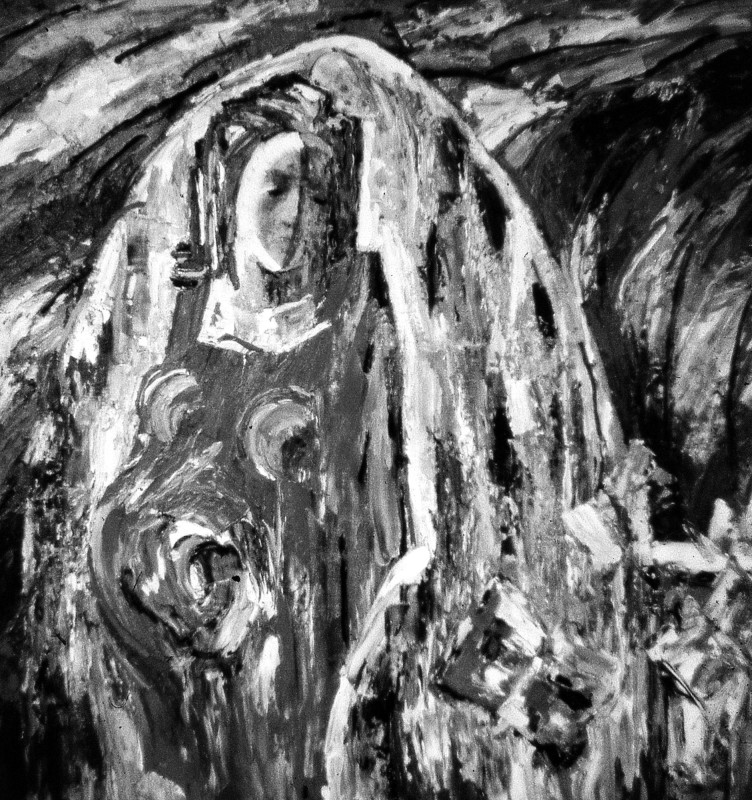 "Micuța" by Anatol Ghimpu, 1993, 1000x1000mm, oil on canvas