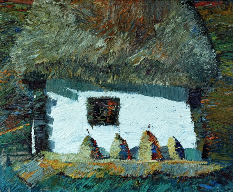 "Motiv. Sibiu ASTRA" by Victor Teslaru, 2015, 250x300mm, ulei pe pânză