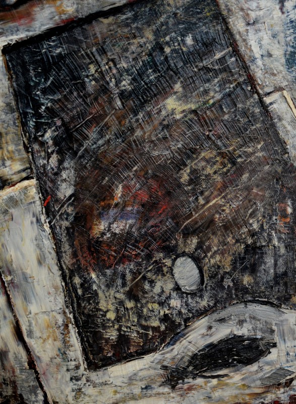 "Moldovița" by Anatol Ghimpu, 1999, 600x300mm, oil on canvas
