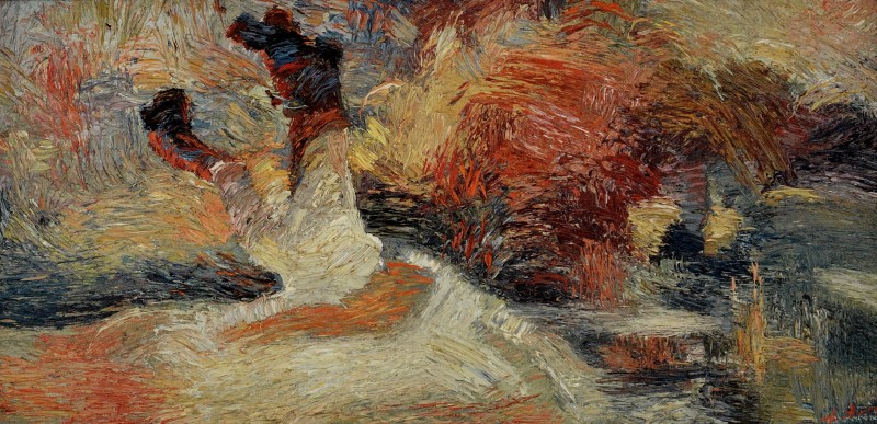 "Vilcovo" by Anatol Ghimpu, 1997, 700x350mm, oil on canvas
