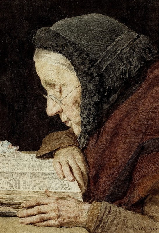 "Painting. Portrait" by Albert Anker