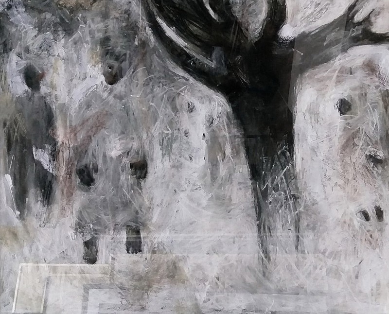 "Carton compoziție. Istorică" by Ion Golubei, 2015, 550x700mm, Russian sauce pe hârtie