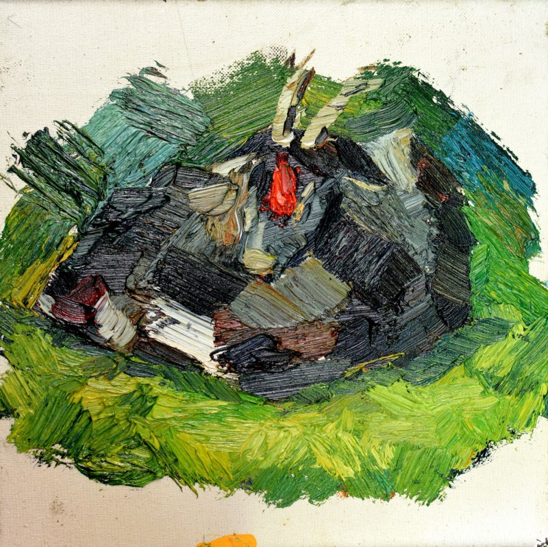 "Motiv" by Ion Țoncu, 2016, 300x300mm, oil on canvas