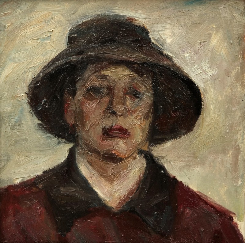 "Portret" by Vasile Ignat, 2002, 400x400mm, ulei pe pânză