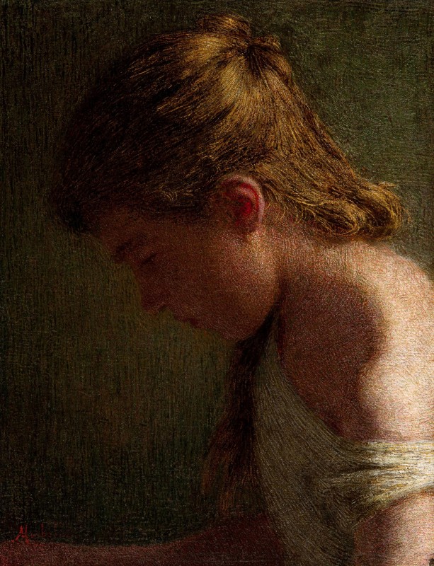 "Painting. Portrait" by Angelo Morbelli
