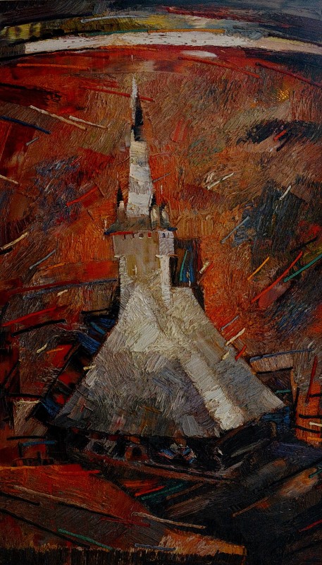 "Maramureș" by Anatol Ghimpu, oil on canvas