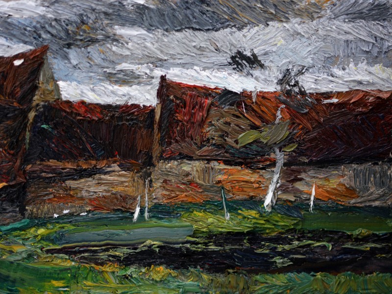 "Painting. Pleinair. Pleinair romania" by Maxim Malerciuc, oil on canvas