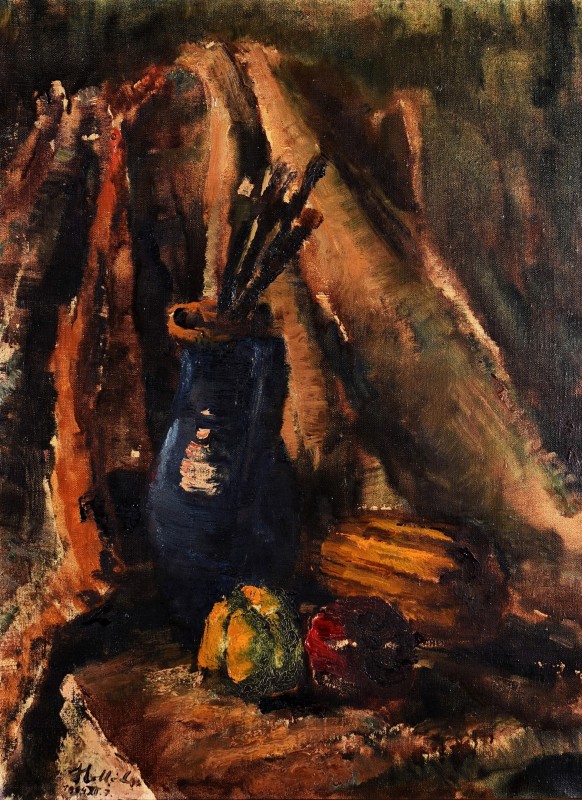 "Pictură. Natură statică" by László Holló