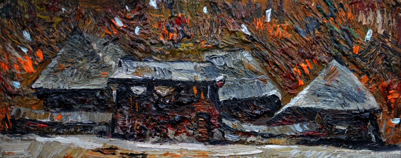 "Painting. Pleinair. Long term" by Diana Rumeghea, 200x500mm, oil on canvas