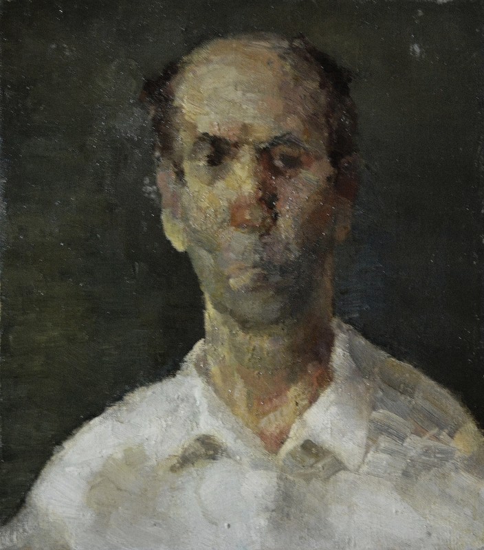 "Portret" by Lina Iovu, 1998, 400x350mm, ulei pe pânză