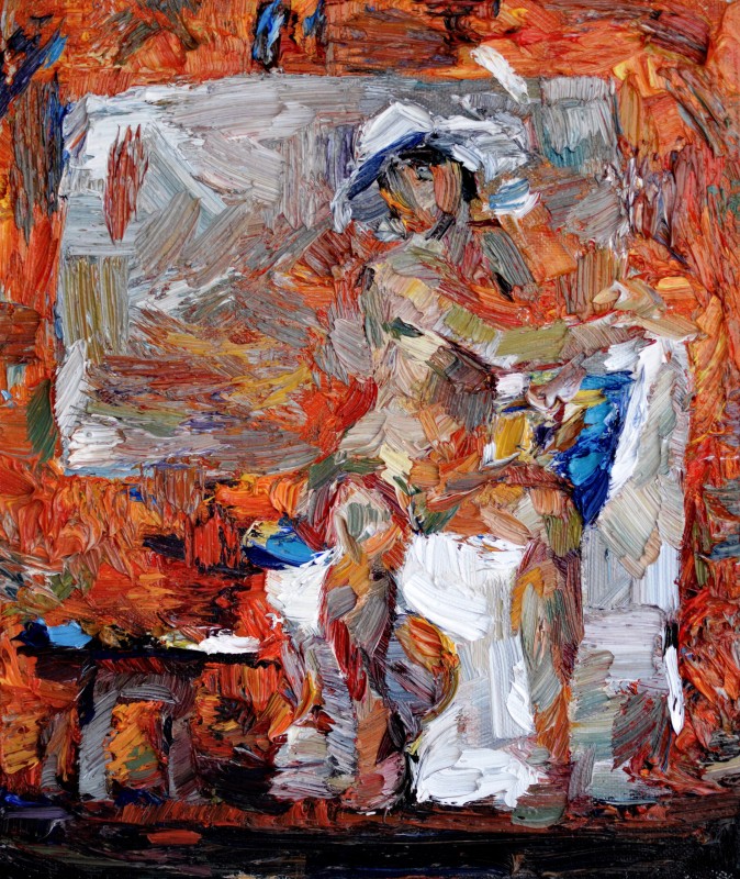 "Painting. Etude. Nude. Long term" by Vasile Corețchii, 300x250mm, oil on canvas