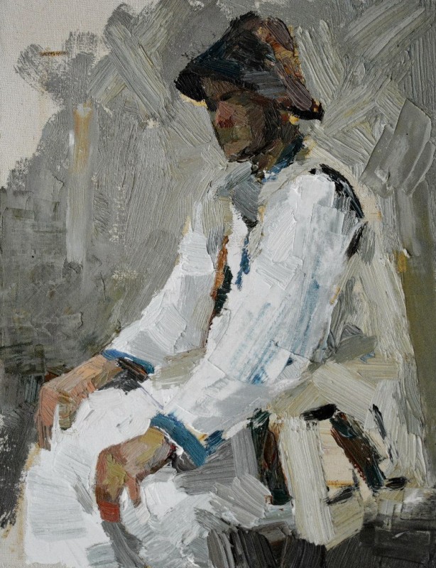 "Pictură. Pleinair. Figură / semifigură. Pleinair în Moldova" by Sorina Păcătos, ulei pe pânză