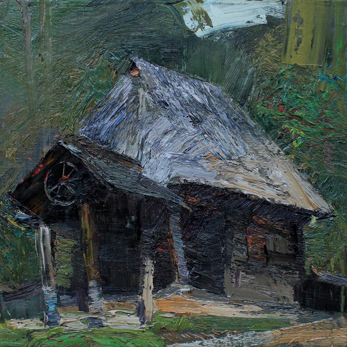 "Живопись. Пленэр. Продолжительный" by Александру Унтилов, 400x400mm, масло / холст