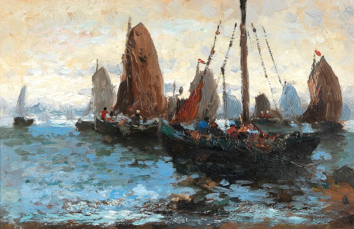 "Painting. Landscape. Pleinair" by Adolf Kaufmann, oil on canvas
