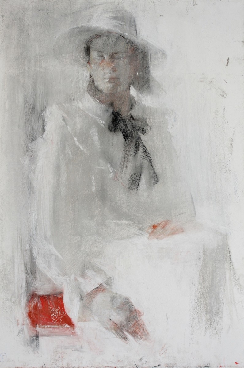 "Рисунок. Портрет. Фигура / полуфигура" by Мариа Манчевиcи, 500x400mm, пастель / бумага
