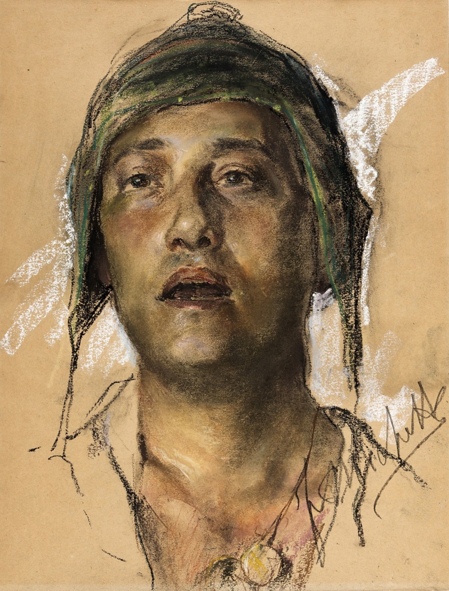 "Painting. Portrait" by Francesco Paolo Michetti