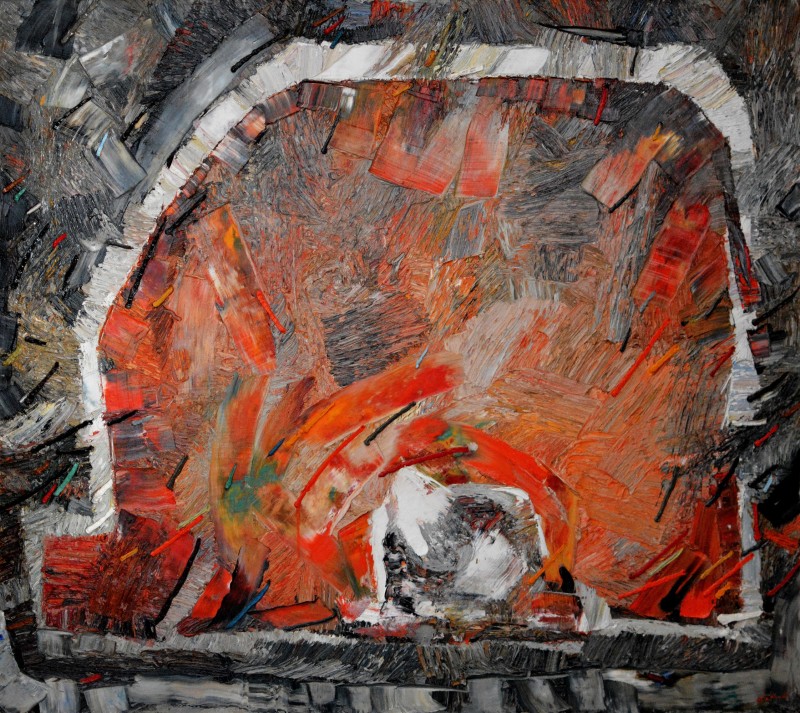 "Etude" by Anatol Ghimpu, 2002, 850x950mm, oil on canvas